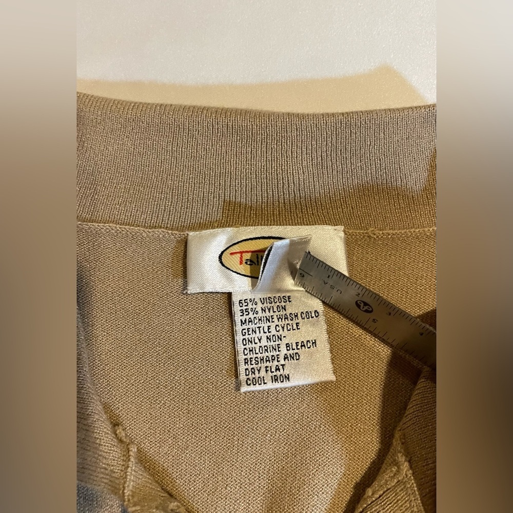 Talbots Tan Button-Up Cardigan - Picture 10 of 15